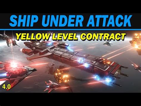 yellow level contract ship under attack
